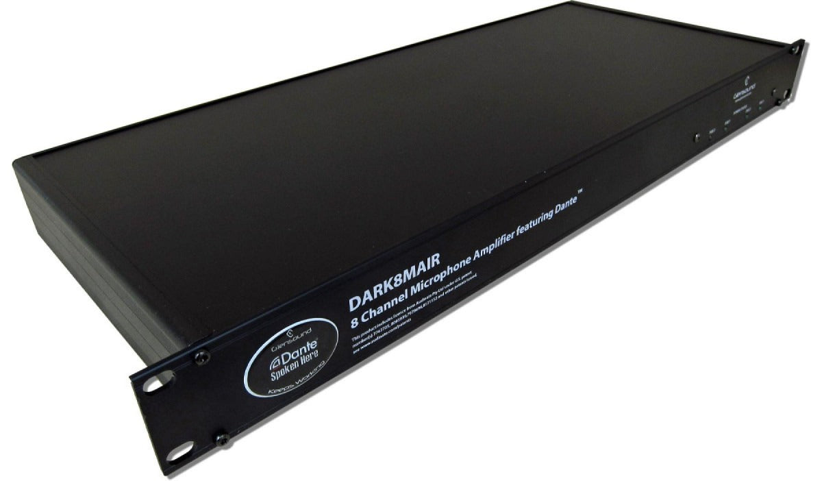 Glensound DARK8MAIR | 8 Channel Dante/ AES67 Microphone Amplifier