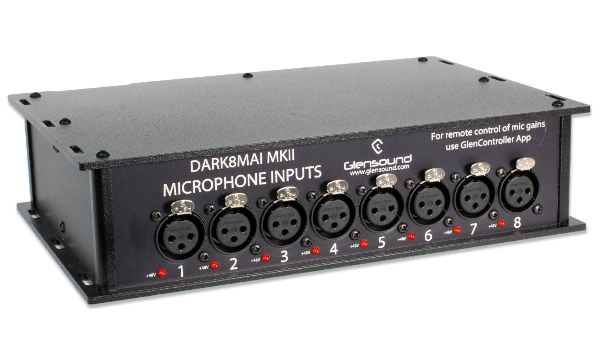 Glensound DARK8MAI MKII | 8 Input Mic Amp for Dante/ AES67