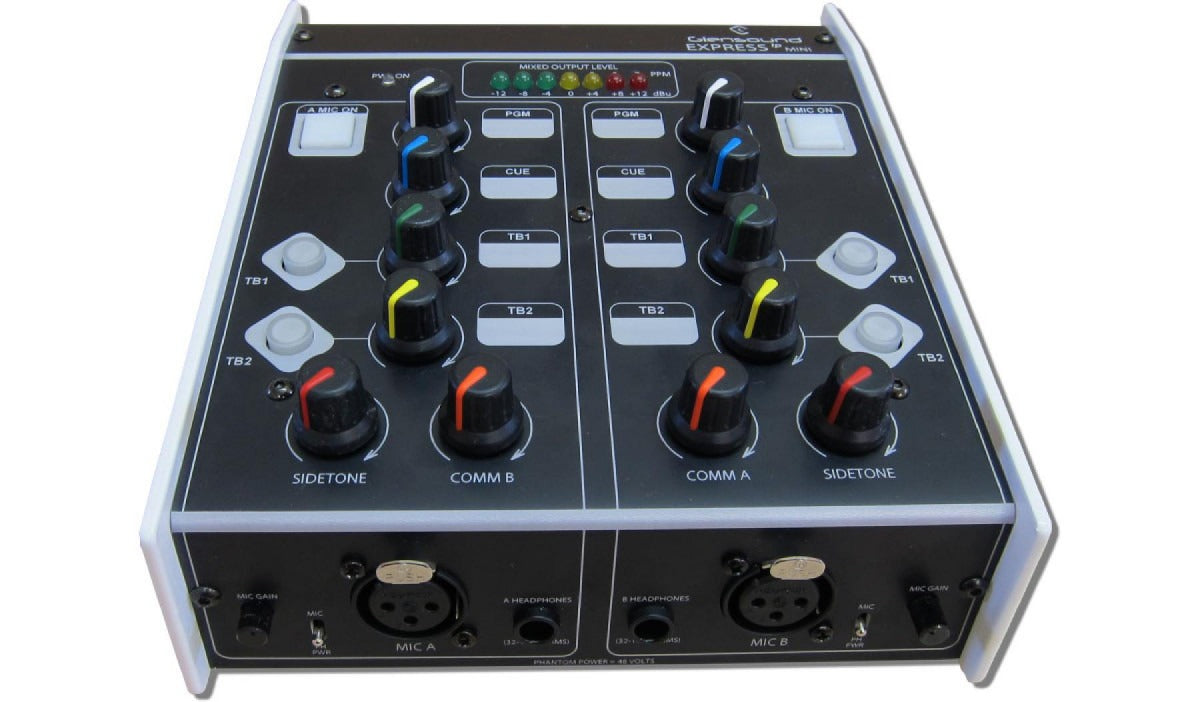 Glensound EXPRESS ip MINI | Compact 2 User Dante/ AES67 Commentary Unit