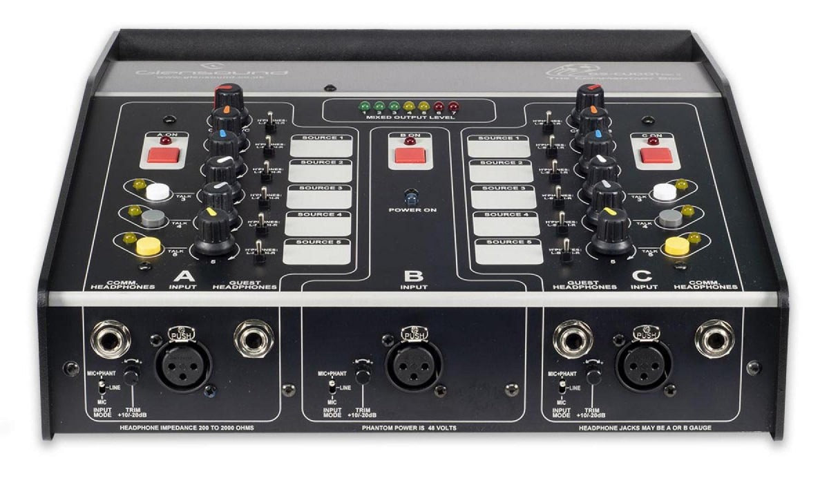 Glensound GS-CU001B/3 Mk II | Three Commentator Unit With Transformer Balancing
