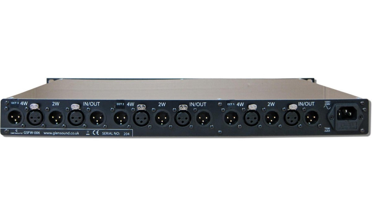 Glensound GS-FW006 | Triple 4 Wire To 2 Wire 1U Rack