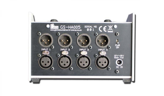 Glensound GS-HA005 | Twin Headphone Amplifier With Four Inputs