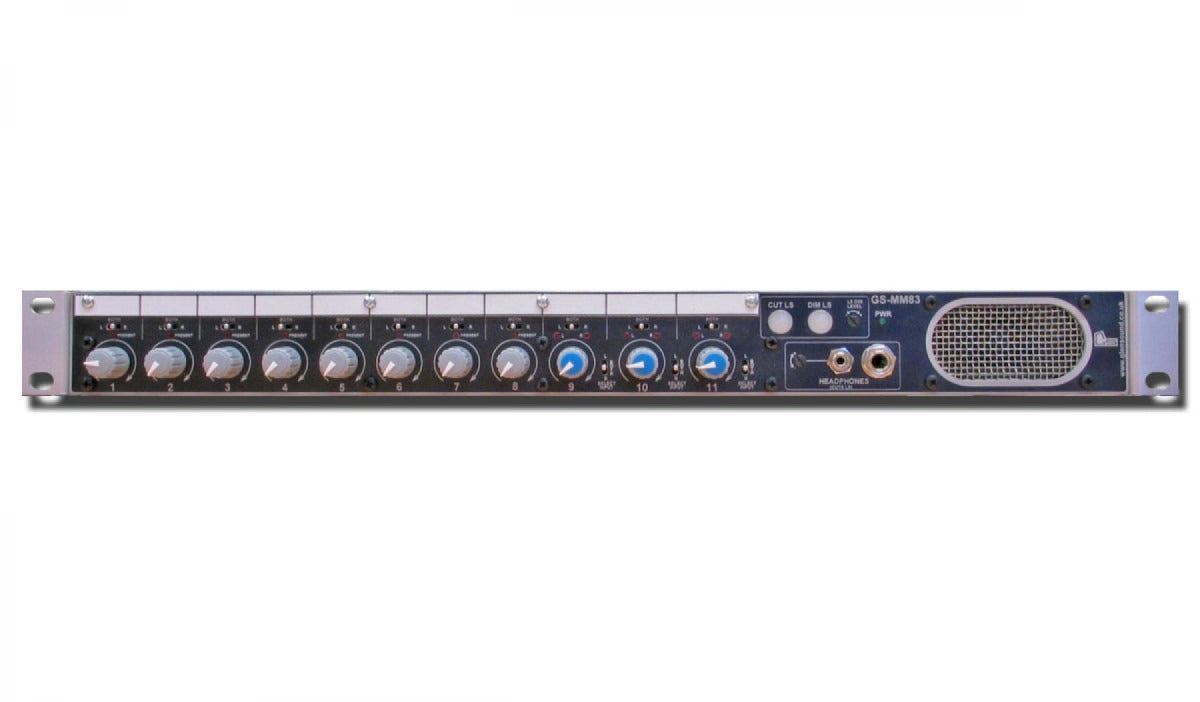 Glensound GS-MM83 | Audio Monitor With Eight Mono Inputs & Three Stereo Inputs in 1U