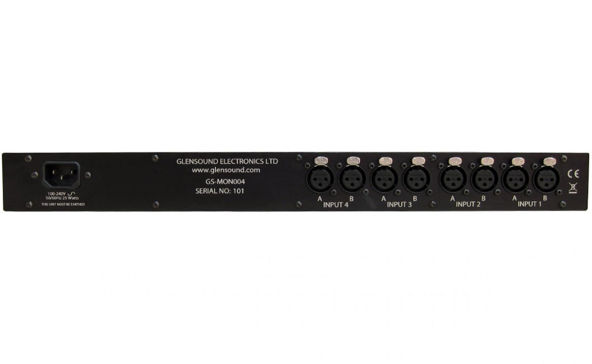 Glensound GS-MON004 | 4 Loudspeaker 19" 1RU Audio Monitor