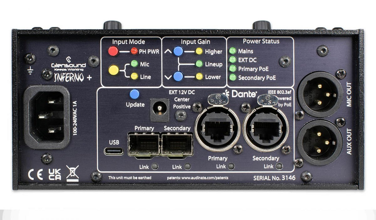 Glensound INFERNO PLUS | Single Commentator's Box With Additional Analogue Outputs
