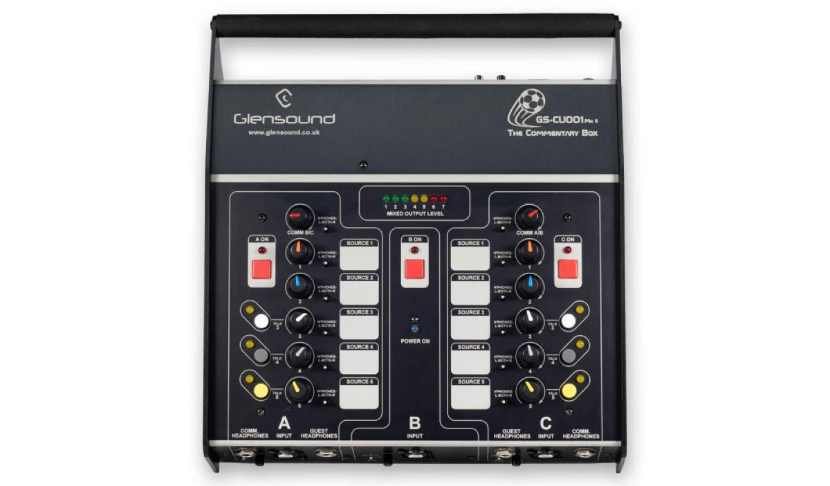 Glensound INFERNO/R | Three Commentator Unit With Analogue I/O & Ravenna