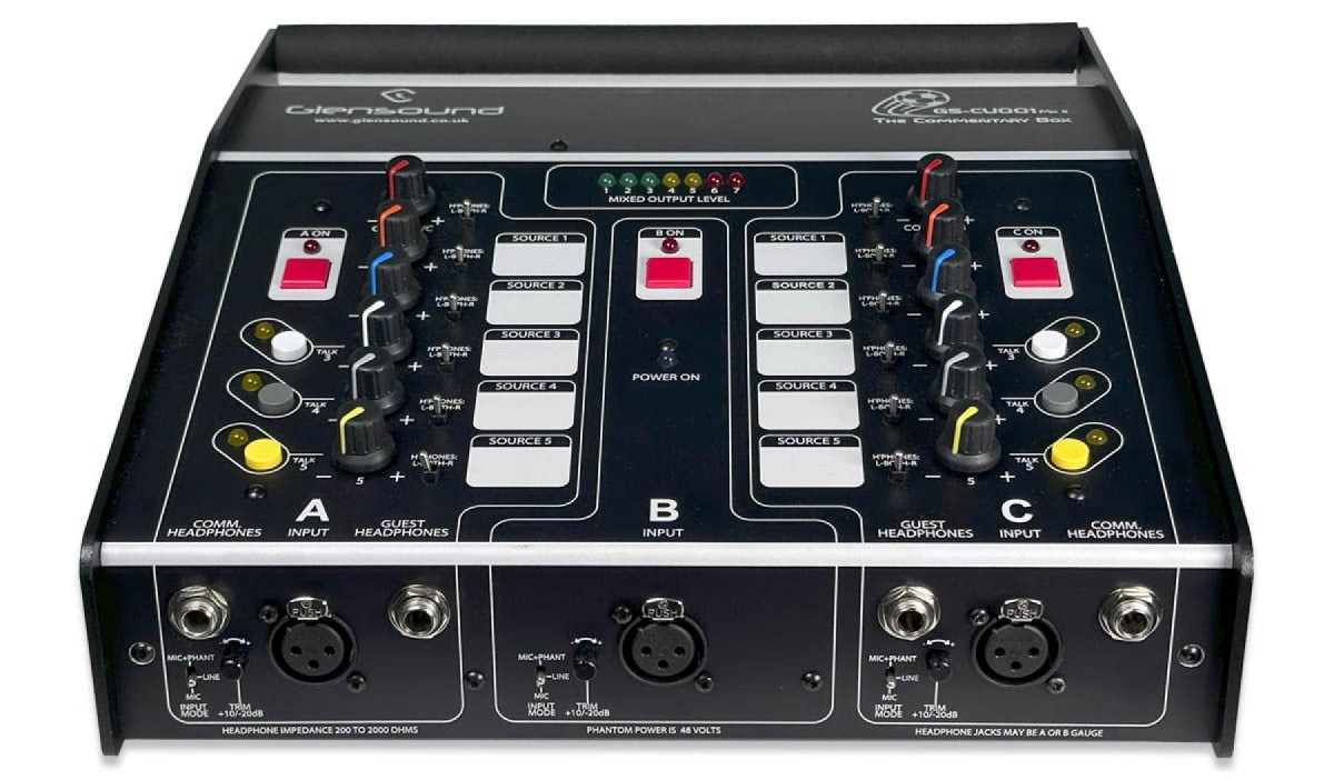 Glensound INFERNO/R | Three Commentator Unit With Analogue I/O & Ravenna