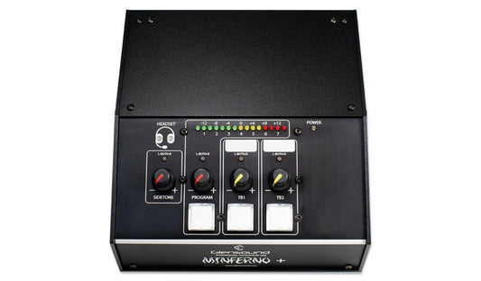 Glensound MINFERNO/2 | Single Commentator's Box For Dante Audio Networks Plus Analogue Mic Output