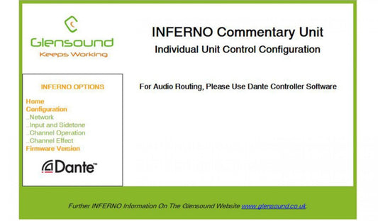 Glensound MINFERNO | System and Remote Control Software for the Inferno and MinFerno
