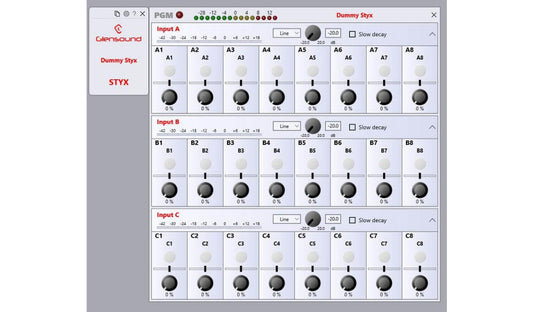 Glensound STYX MIXER | Audio Mixer for Dante/AES67 audio networks
