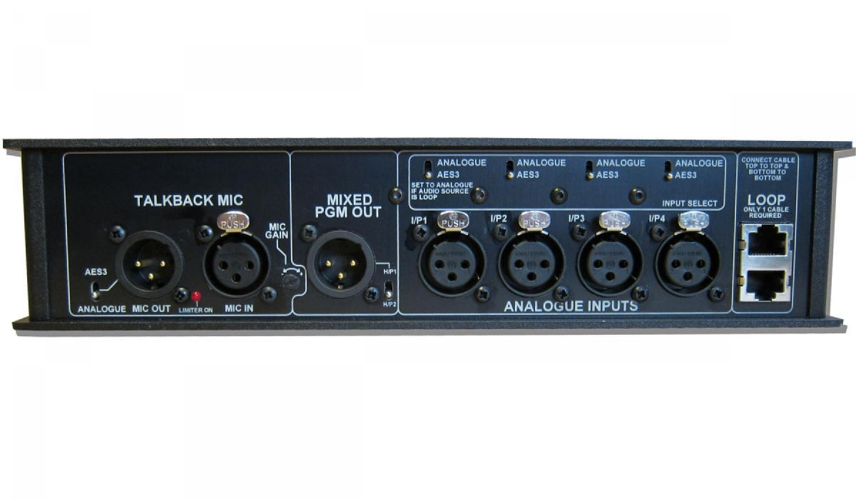 Glensound Top Hat M5 | 4 input battery powered twin headphone amp AES3 & Analogue in & TB Mic amp