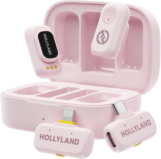 Hollyland LARK A1 Combo Cloud Pink, with USB-C+ Lightning