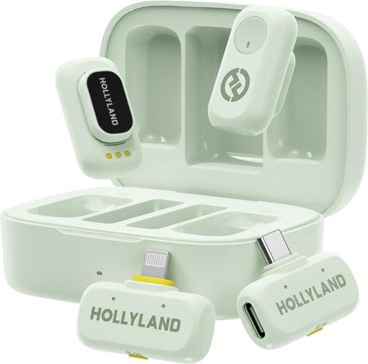 Hollyland LARK A1 Combo Mint Green, with USB-C+ Lightning