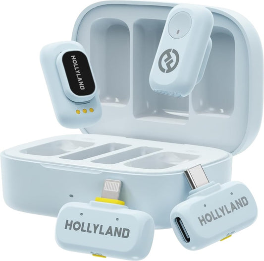 Hollyland LARK A1 Combo Sky Blue, with USB-C+ Lightning