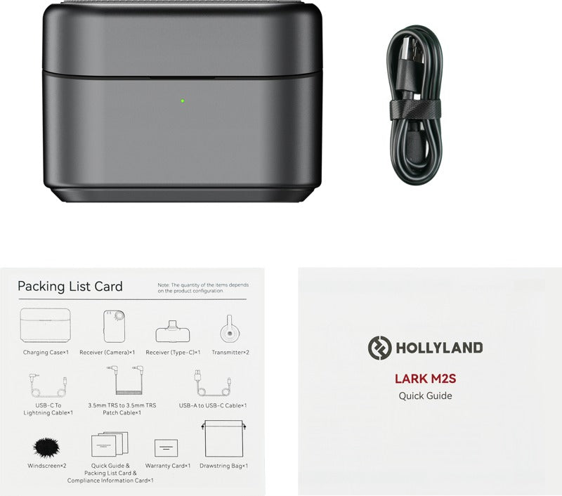Hollyland LARK M2S Combo Version Charging Case (Space Gray) Fit for Lark M2S