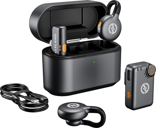 Hollyland LARK M2S Combo Wireless Lavalier Microphone Combo (Space Gray)