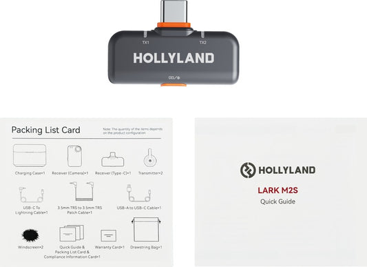 Hollyland LARK M2S USB-C Receiver (Space Gray) Fit for Lark M2S