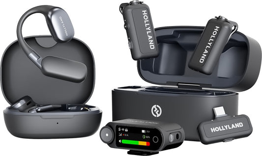 Hollyland LARK MAX 2 Ultimate Combo with OWS Monitor Earphone + Camera RX + USB-C RX