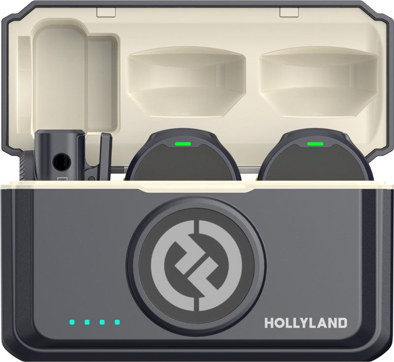 Hollyland Lark M2 Combo - Wireless Lavalier Microphone (Duo,ShineCharcoal)