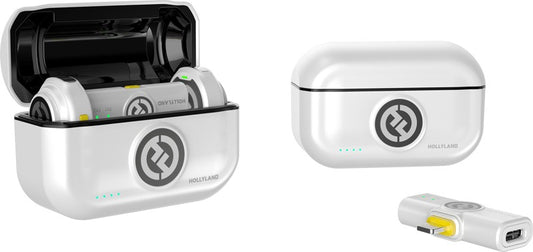 Hollyland Lark M2 USB-C - Wireless Lavalier Microphone with USB-C Plug (Duo - Ivory White)