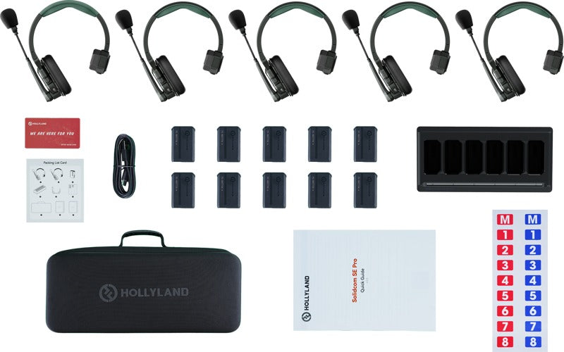 Hollyland Solidcom SE Pro- 5 Person Noise Cancelling Headset Intercom