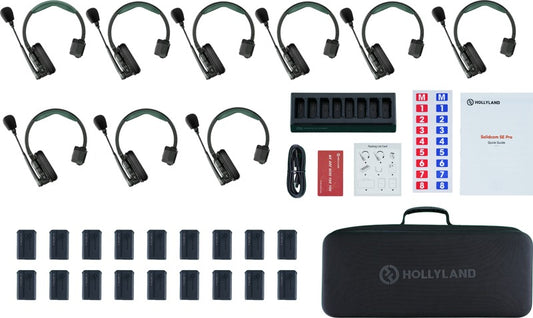 Hollyland Solidcom SE Pro- 9 Person Noise Cancelling Headset Intercom