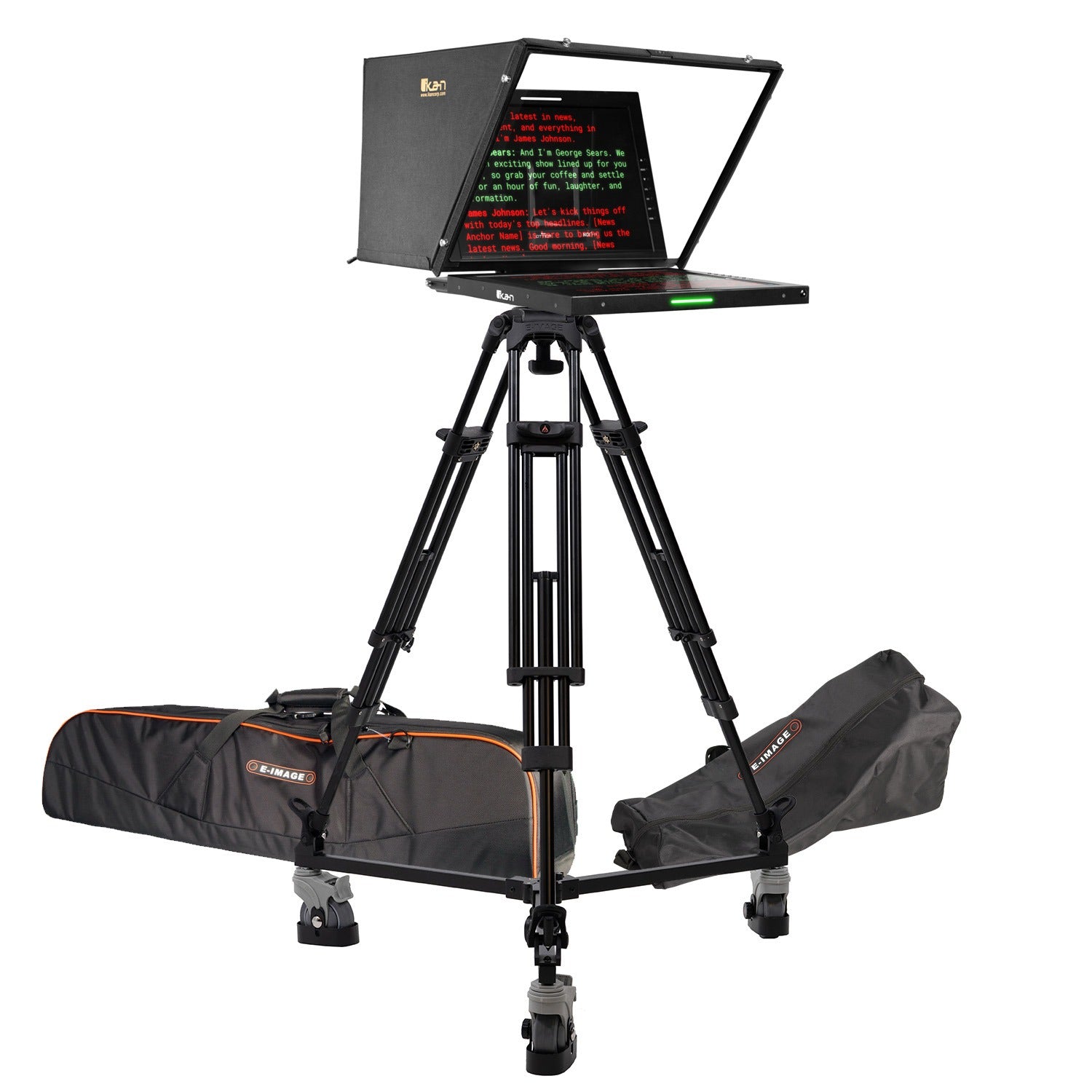 Ikan 19″ Widescreen PTZ 3G-SDI Teleprompter, Tripod & Dolly Turnkey