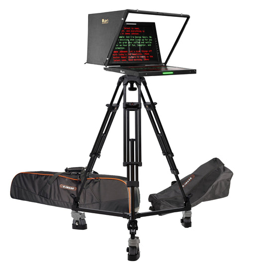 Ikan 19″ Widescreen PTZ 3G-SDI Teleprompter, Tripod & Dolly Turnkey
