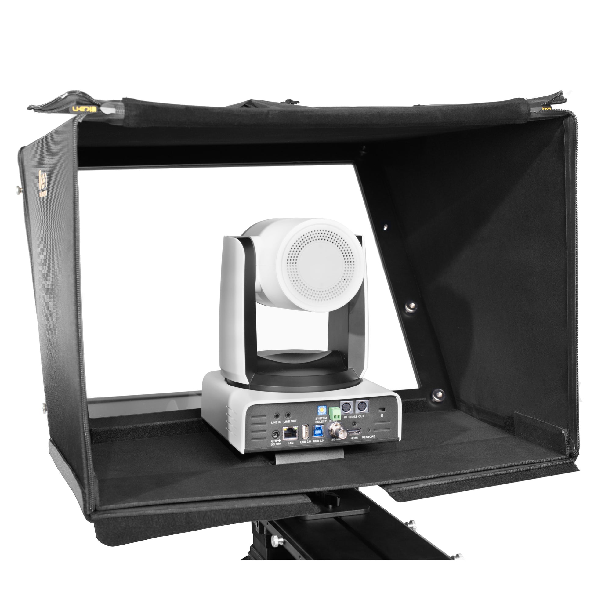 Ikan 19″ Widescreen PTZ 3G-SDI Teleprompter, Tripod & Dolly Turnkey