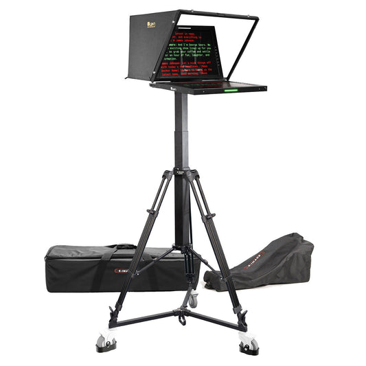 Ikan 19″ Widescreen PTZ Teleprompter, Motorized Pedestal & Dolly Turnkey