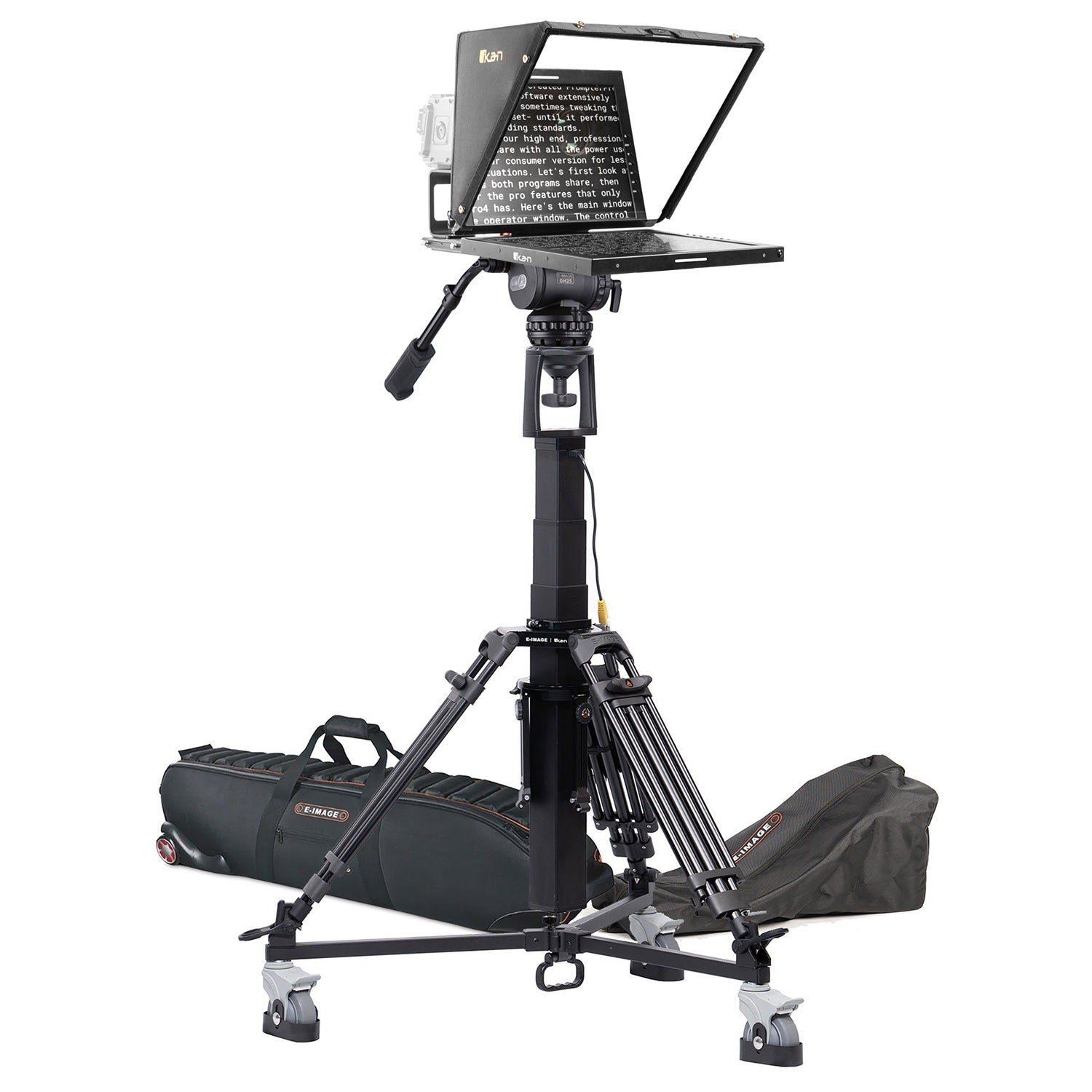 Ikan 19″ Widescreen Teleprompter, Motorized Pedestal & Dolly Turnkey