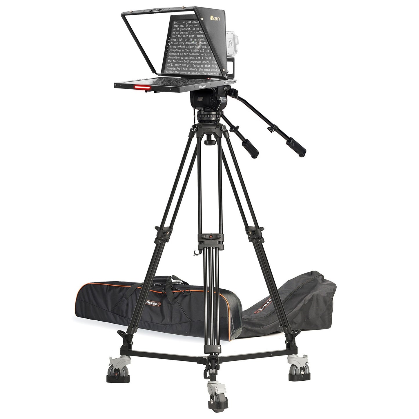 Ikan 19″ Widescreen Teleprompter, Tripod & Dolly Turnkey