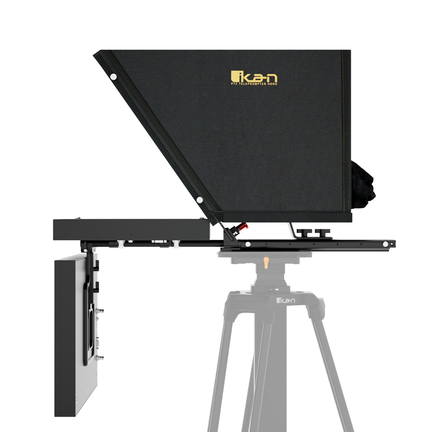 Ikan Aura™ 19″ PTZ POE++ NDI Teleprompter & NDI Talent Monitor w/ Full NDI Encoding/Decoding & IP Tally Light + Travel Kit