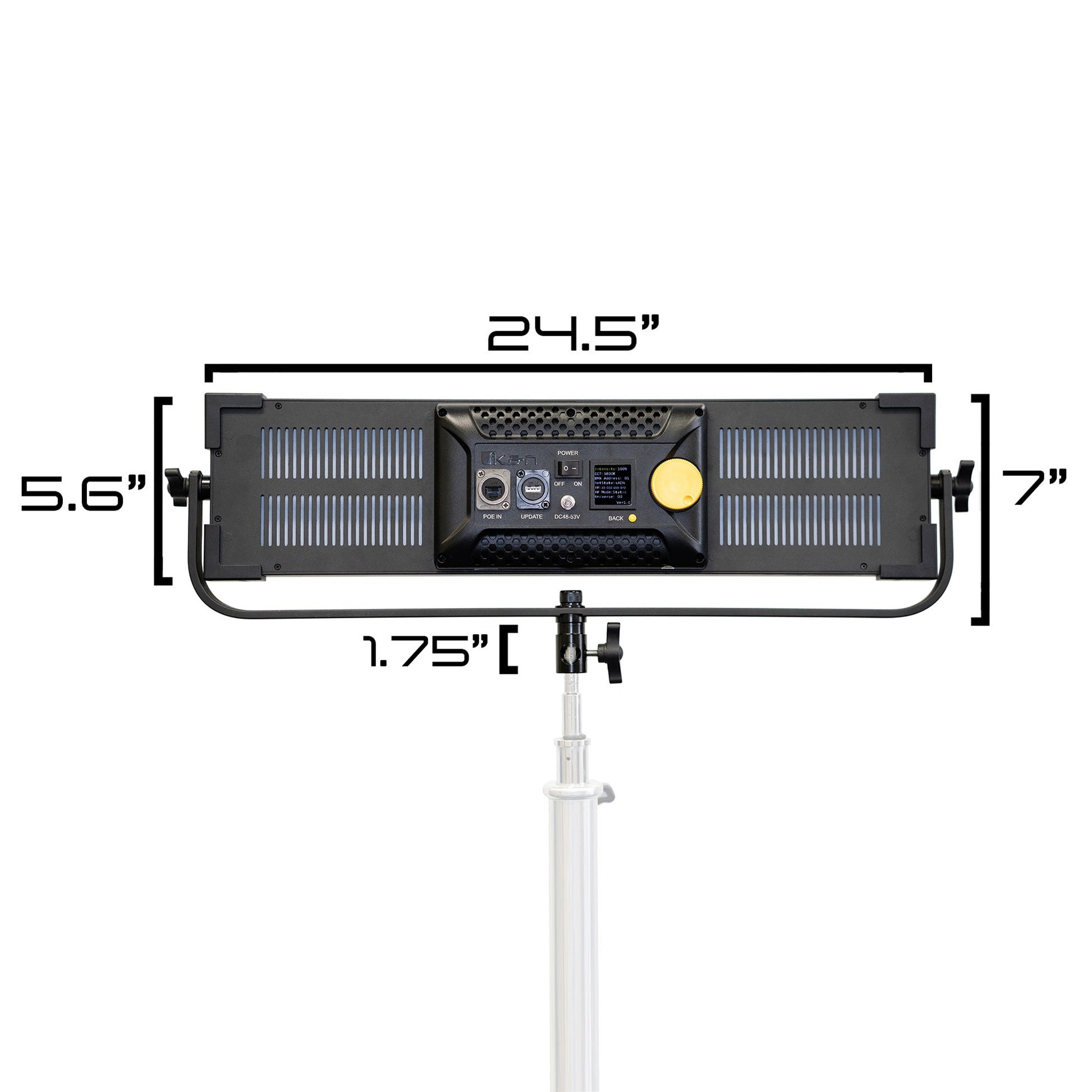 Ikan Lyra POE Low Profile Bi-Color Studio Panel Soft LED Light w/ ArtNet and sACN DMX