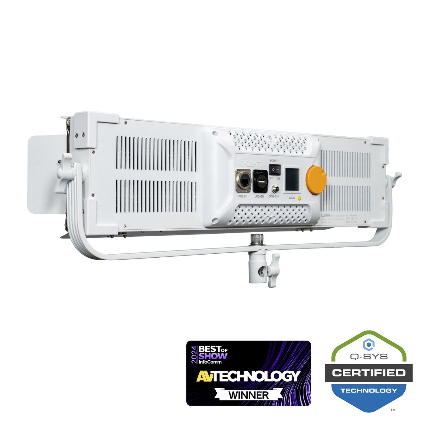 Ikan Lyra POE Low Profile Bi-Color Studio Panel Soft LED Light w/ ArtNet and sACN DMX (White)