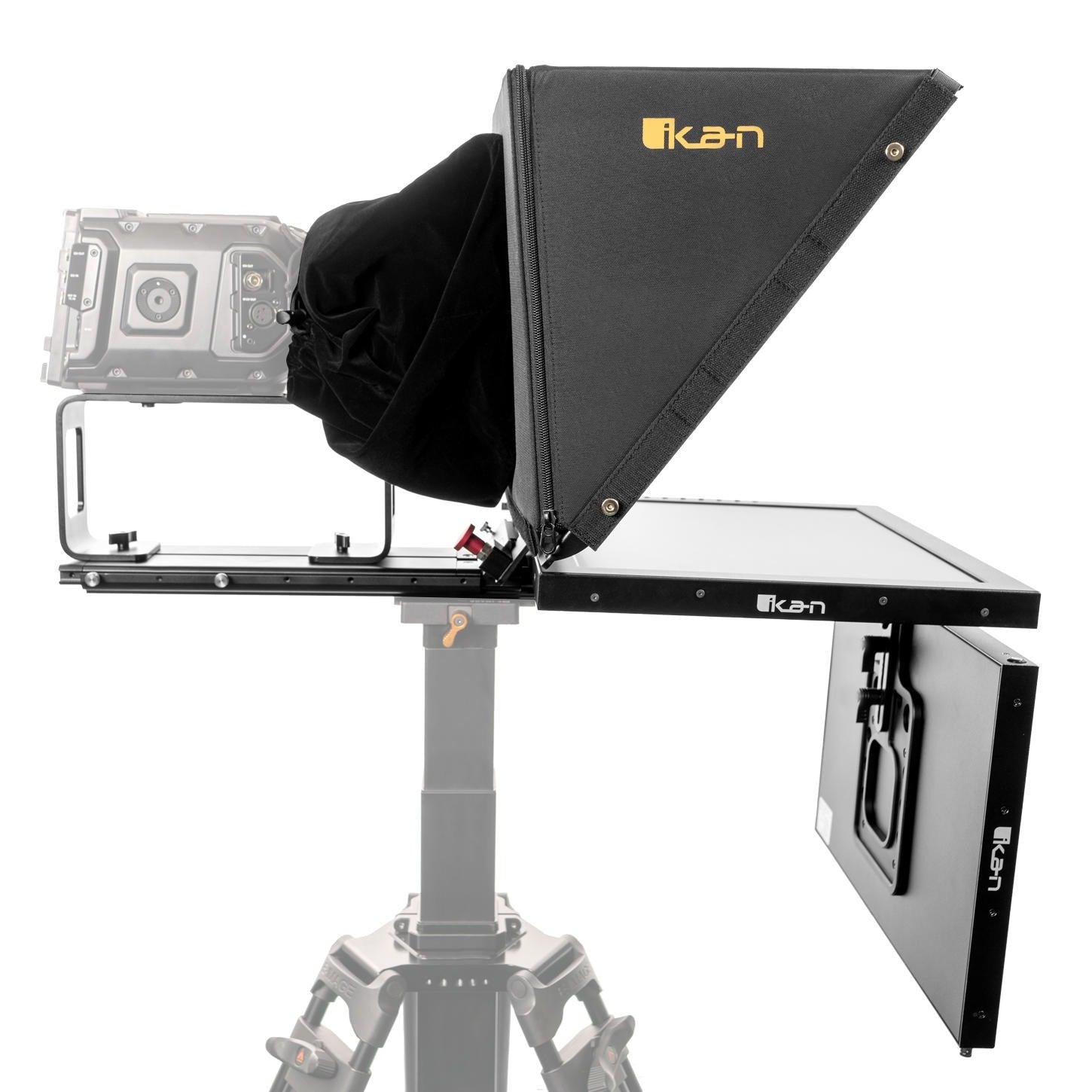 Ikan Professional 19 in. High Bright Teleprompter w/ Widescreen Tally SDI Monitor, Talent Monitor & Travel Kit