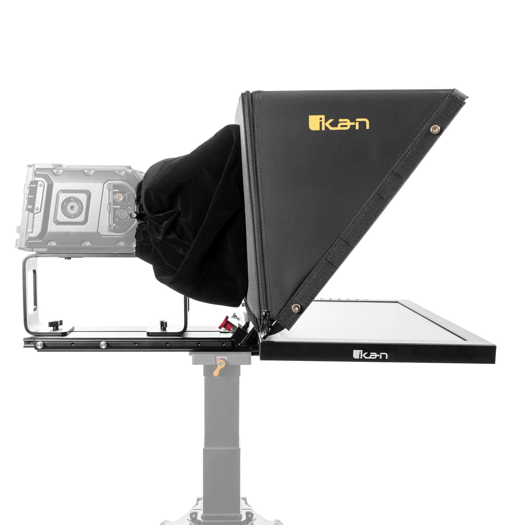 Ikan Professional 19 in. SDI High Bright Beam Splitter Widescreen Tally Teleprompter w/ Travel Kit