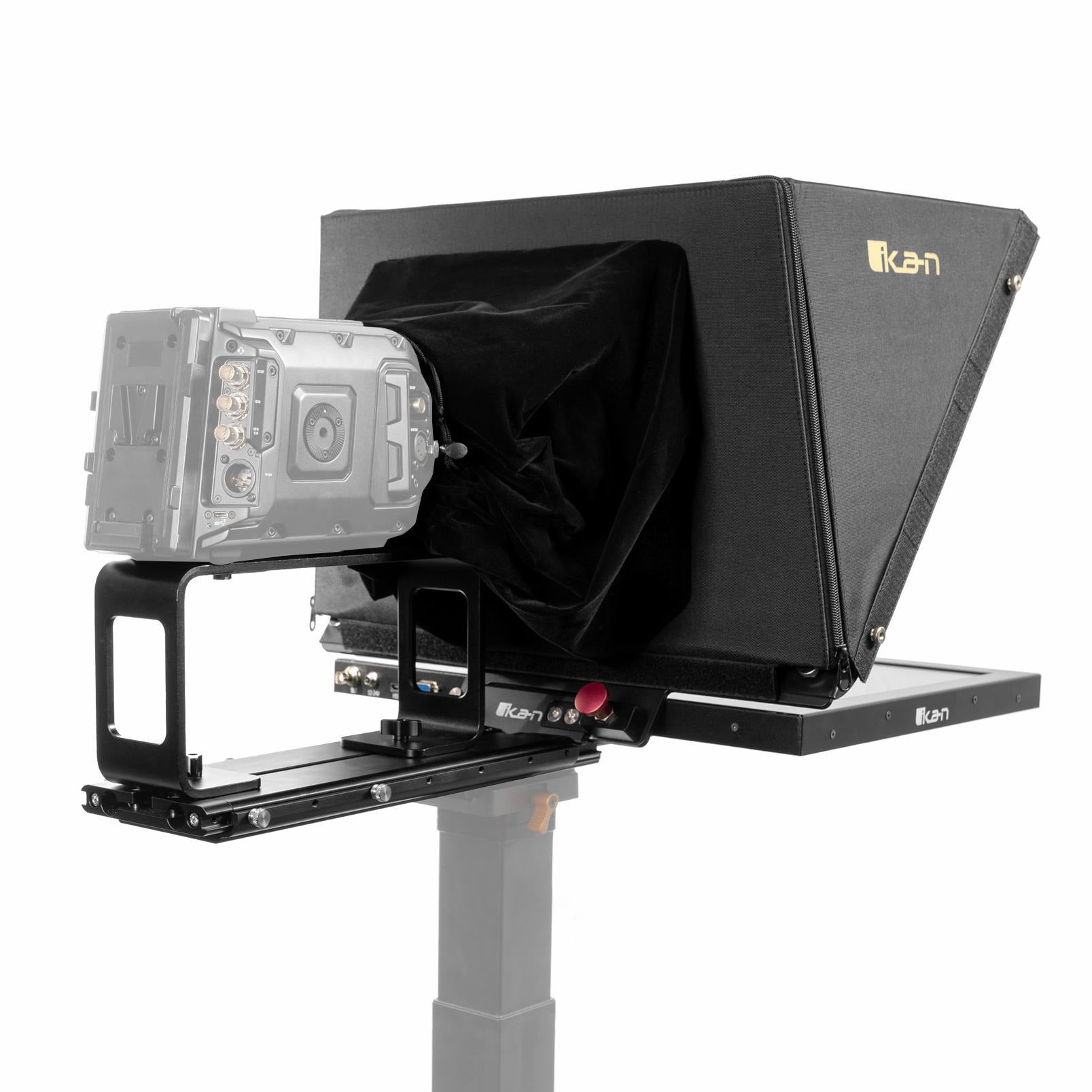 Ikan Professional 19 in. SDI High Bright Beam Splitter Widescreen Tally Teleprompter w/ Travel Kit