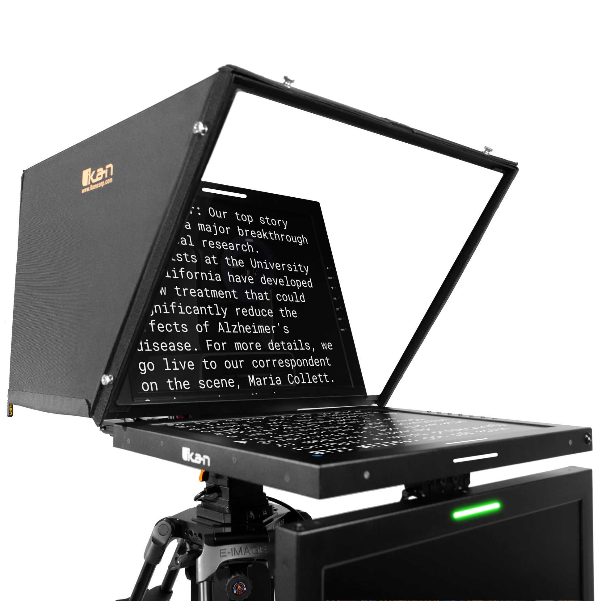 Ikan Professional 19 in. SDI High Bright PTZ Widescreen Tally Teleprompter w/ Talent Monitor
