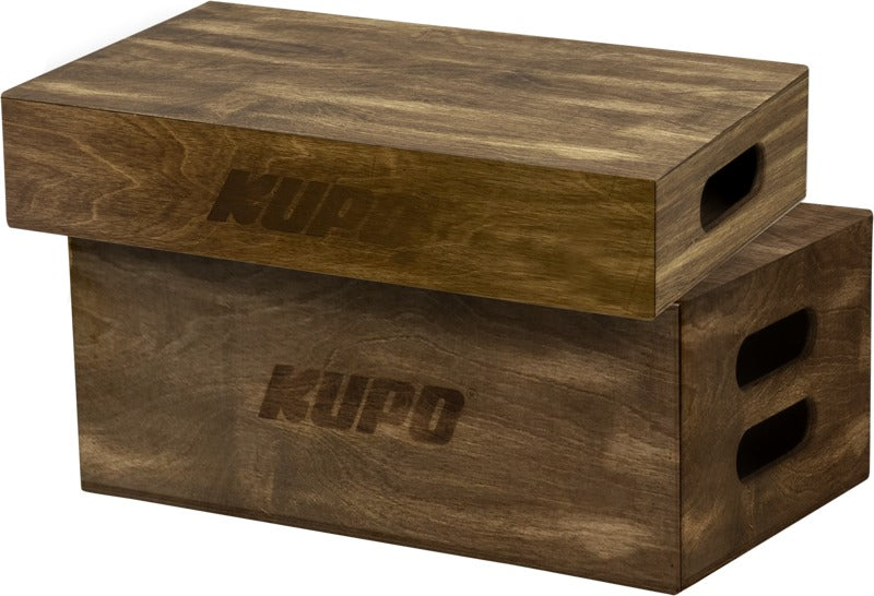 Kupo KAB-048BST Apple Box Set - Brown Stained Half & Full Apple Box set