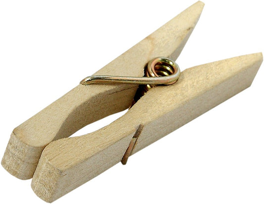 Kupo KCP-347 Wood C47 Spring-Type Clothspins (50 Pcs Per Bag)