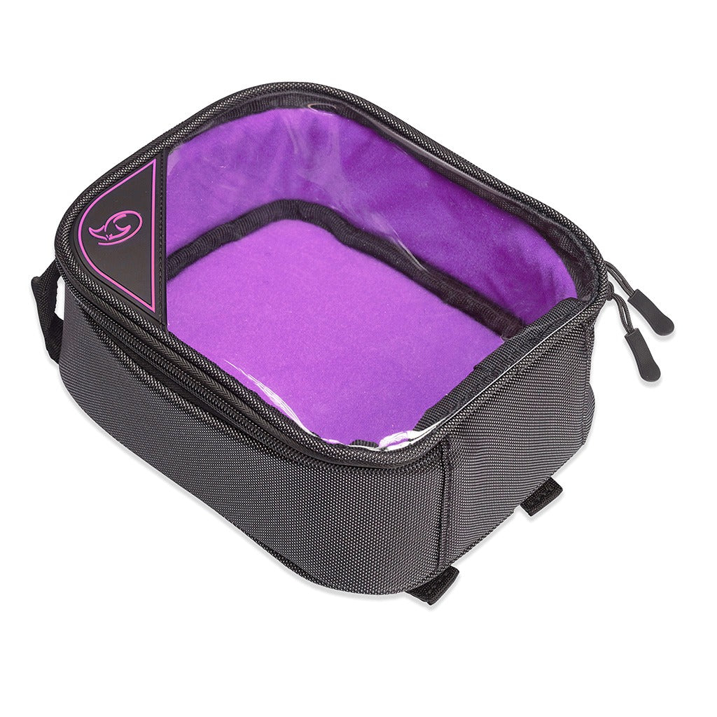 K-Tek KGBMXP | Stingray by K-Tek Gizmo-X Bag, Medium, Purple interior
