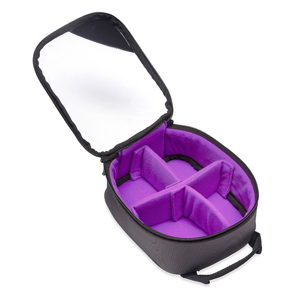K-Tek KGBMXP | Stingray by K-Tek Gizmo-X Bag, Medium, Purple interior