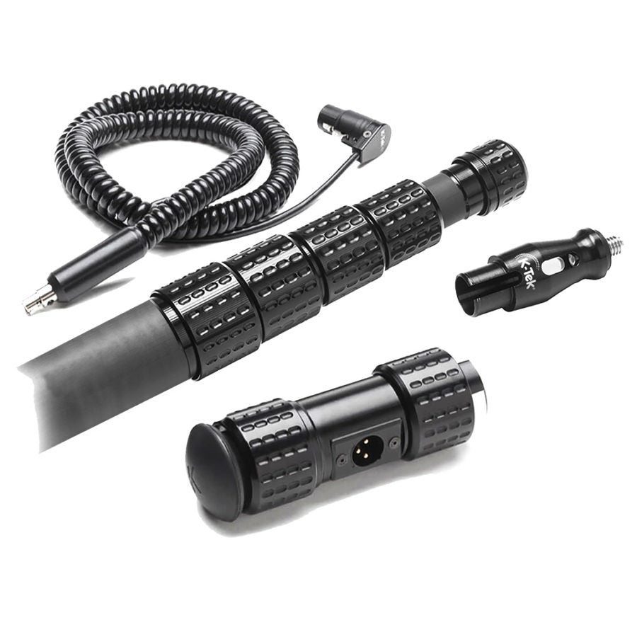 K-Tek KP18VCCR | Mighty Boom Pole 18′ Graphite 5 section internal coiled cable side exit Boompole