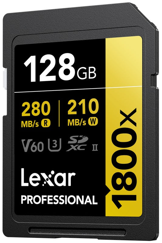 Lexar SDXC Pro 1800x U3 UHS-II R280/W210 (V60) 128GB