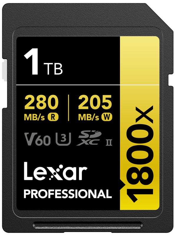 Lexar SDXC Pro 1800x U3 UHS-II R280/W210 (V60) 1TB
