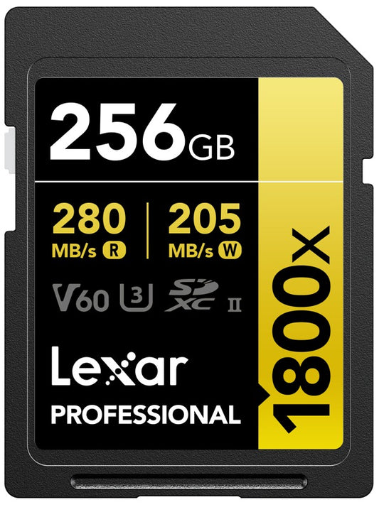 Lexar SDXC Pro 1800x U3 UHS-II R280/W210 (V60) 256GB