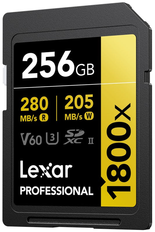 Lexar SDXC Pro 1800x U3 UHS-II R280/W210 (V60) 256GB