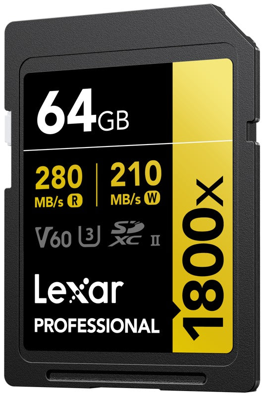 Lexar SDXC Pro 1800x U3 UHS-II R280/W210 (V60) 64GB