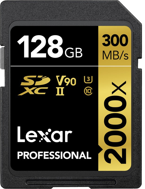 Lexar SDXC Pro 2000X UHS-II U3 R300/W260 (V90) 128GB